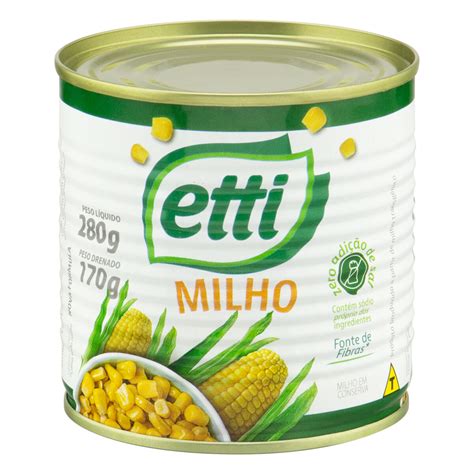 Milho Verde Em Conserva Etti Lata G Ilergic Para Voc