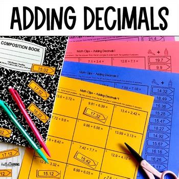 Adding Decimals Activity By Hello Learning Teachers Pay Teachers