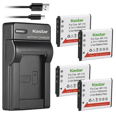 Kastar Battery Slim Usb Charger For Np Np Casio Exilim Ex