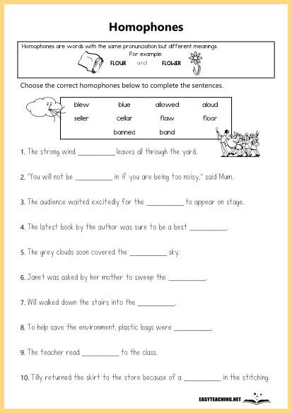 Homograph Worksheet Identify The Homographs Worksheets Library