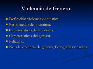 Violencia De G Nero Ppt