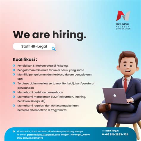 Lowongan Kerja Staff HR Legal Staff Pajak Internal Audit Admin