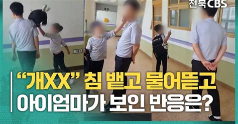 개xx 교감 뺨 때리고 침 뱉은 초등생 어머니는 교사 폭행 영상