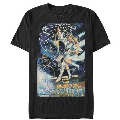 Men S Star Wars Vintage Poster T Shirt Black Large Target