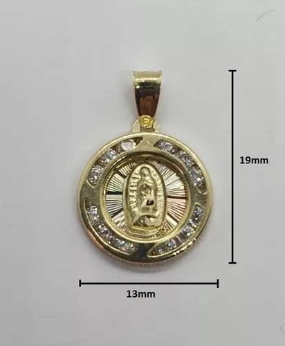 Medalla De La Virgen De Guadalupe Bautizo Con Cadena Oro 10k Mebuscar