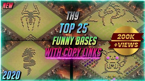 TOP 25 TH9 FUNNY BASES COC BASE DESIGN WITH COPY LINKS KING WARRIORS