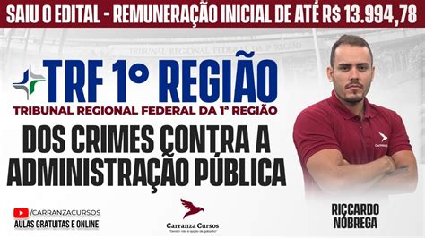 TRF 1º Região Crimes Contra a Administração Pública Prof Ricardo