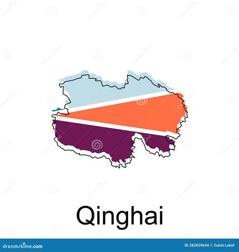 Qinghai City Map Republic Of China Shanxi Province Map Vector