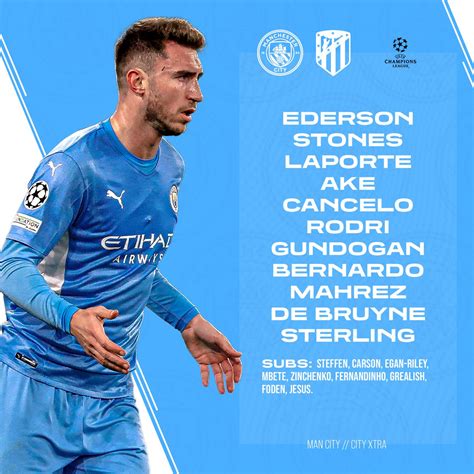 City Xtra On Twitter Official Mancity Starting Xi Vs Atletico