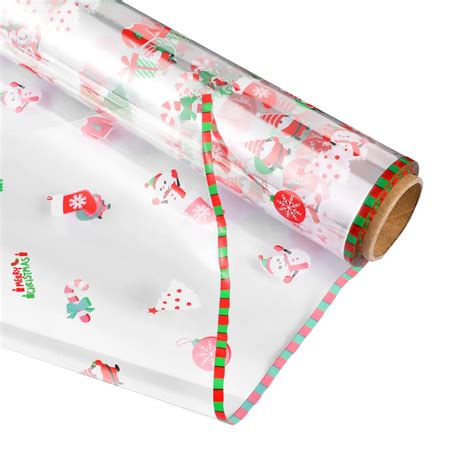 Envoltura De Celof N Papel De Regalo De Navidad Rollo Transparente