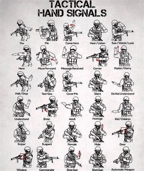 Tactical Signs for the military : r/coolguides