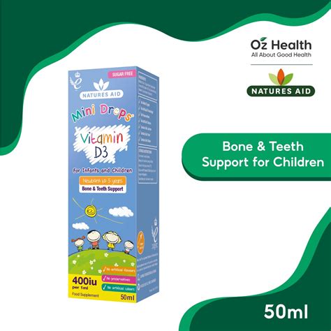 Natures Aid Vitamin D3 400iu Mini Drops 50ml Shopee Singapore