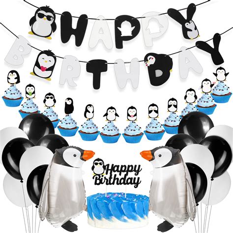 Penguin Complete Birthday Party Package, Girl Penguin Birthday, Winter ...