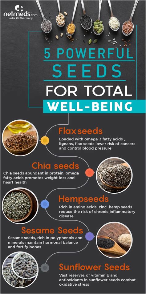 5 Mighty Seeds That You Should Add In Your Diet For Overall Health Infographic