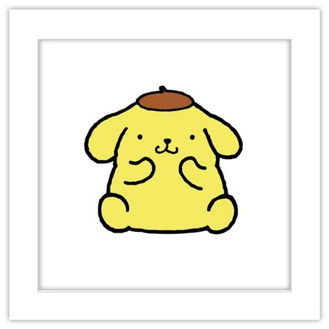 Gallery Pops Sanrio Pompompurin Pompompurin Character Portrait Wall Art White Framed Version