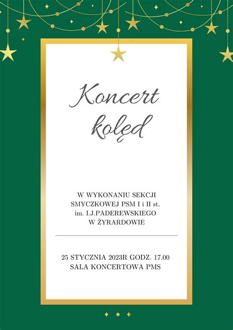 Koncert Kol D Stycznia R Pa Stwowa Szko A Muzyczna I I Ii