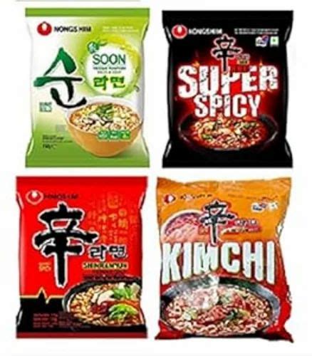 Nongshim Shin Ramyun Red Super Spicy Kimchi Veggie Instant Noodles