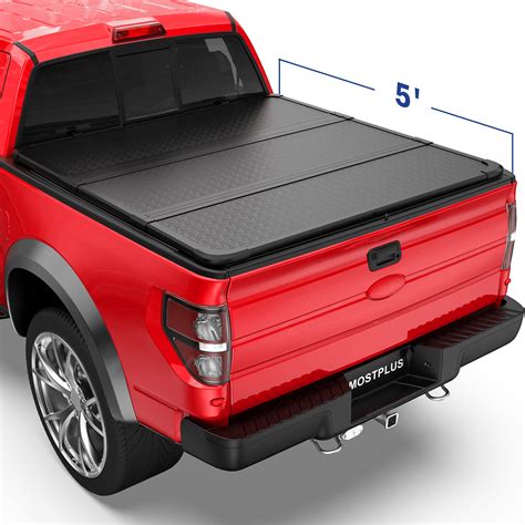 Buy MOSTPLUS Tri Fold Hard Truck Bed Tonneau Cover On Top Compatible