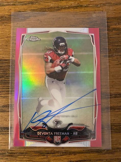 Topps Chrome Mini Pink Rookie Refractor Auto Devonta Freeman