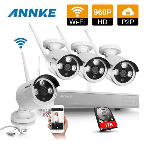 Kit Cam Ra De Surveillance Sans Fil Ext Rieur Ch P Hd Nvr Wireless