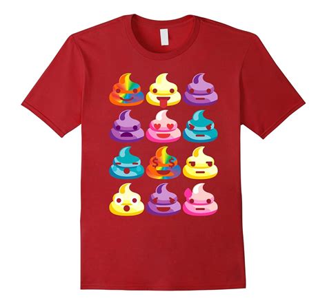 I Love Poop Rainbow Shirt Funny Poop Emoji Shirts Ts