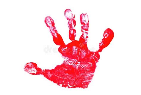 Red Hand Print Stock Image Image Of Baby Handprints 4859335