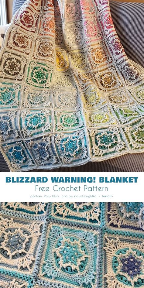 All Shades Of Winter Blanket Ideas And Free Patterns Crochet Blanket Patterns Crochet