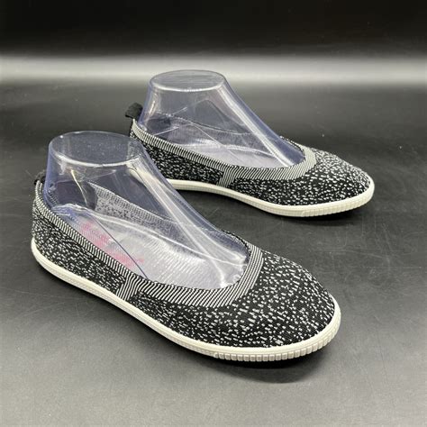 Jellypop Womens 8m Piper Black White Memory Foam Textured Shoes Ballet Flats Ebay