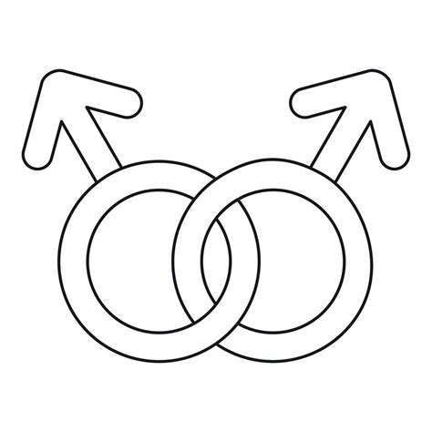 Gay Love Sign Icon Outline Style Vector Art At Vecteezy