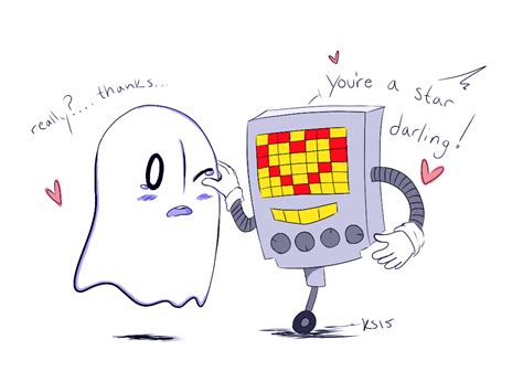 Napstablook and Mettaton by KloudyS on DeviantArt