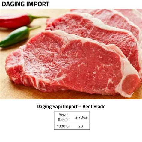 Jual Daging Sapi Beef Blade Punuk Paha Depan 1 Kg Indonesia Shopee