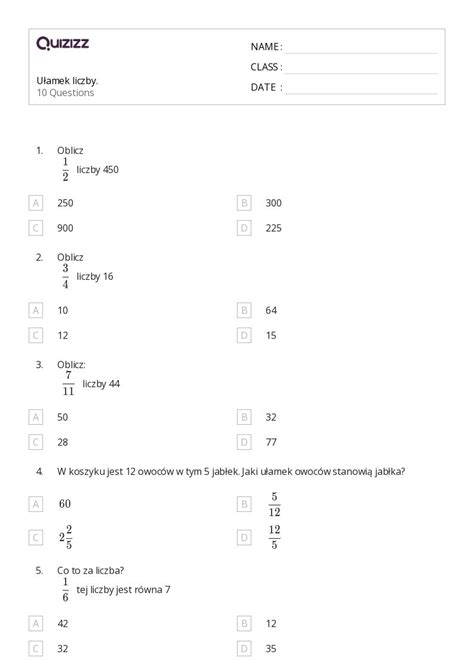Ponad 50 Figury Płaskie I Ułamki Arkuszy Roboczych Dla Klasa 2 W