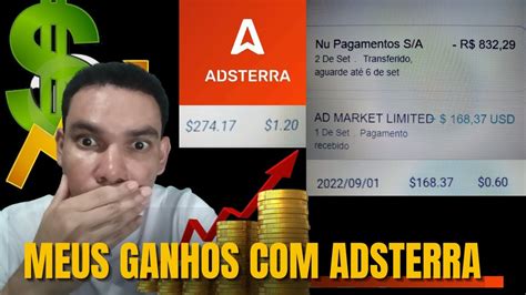 MEUS RESULTADOS ADSTERRA VALE MUITO APENA MONETIZAR SEU SITE