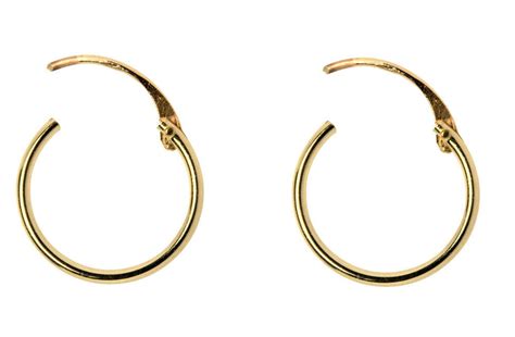 9ct Gold Creole Hoop Earrings 15mm Yellow Gold Northwest Jewellers