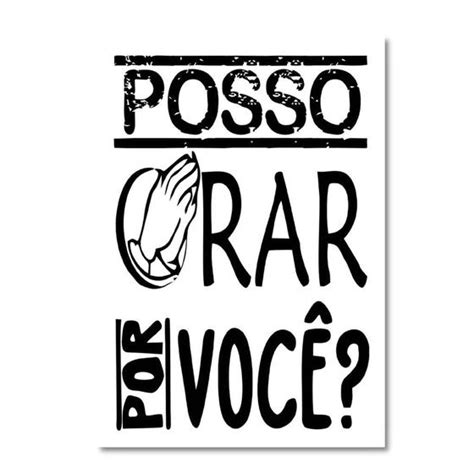 Placa decorativa religiosa posso orar por você 15x21cm Cada Quadro