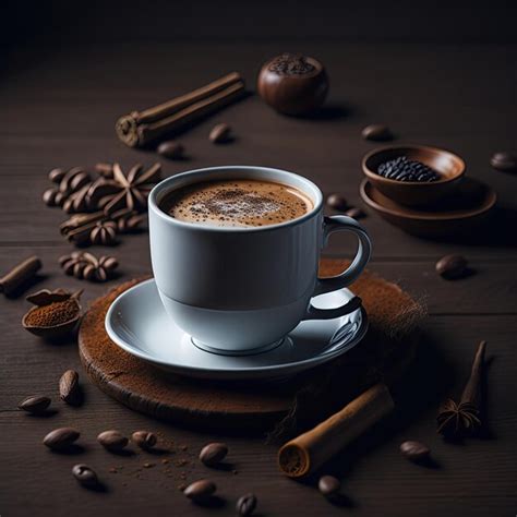 Premium AI Image Cup Of Hot Coffee Generated By Ai