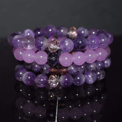 Fbt Amethyst And Purple Carnelian Beaded Multi Strands Stretch Women