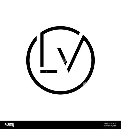 Initial Circle Lv Letter Logo Design Vector Template Abstract Letter