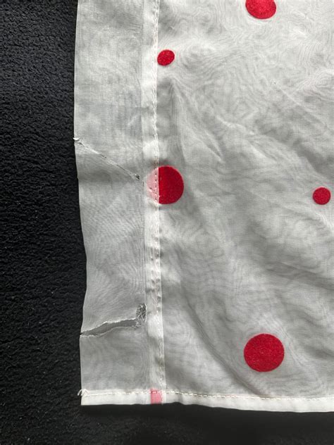 1940s Chiffon Dotted With Felt Dots Sheer Mid Century Half Apron