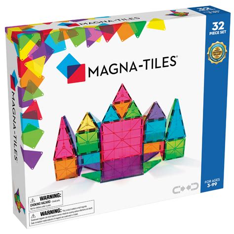 Magna Tiles Clear Colors 32 Piece Set Magna Tiles