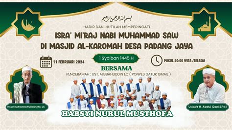 Isra Mi Raj Nabi Muhammad SAW 1 Sya Ban 1445 H Tahun 2024 YouTube