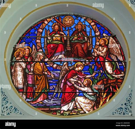 Stained Glass Window At Holy Rosary Catholic Cathedral Commonly Known