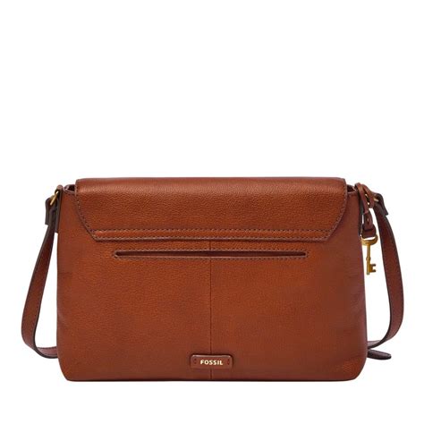 Fossil Gabriella Leather Medium Flap Cross Body Womens Fashion Bags And Wallets Cross Body