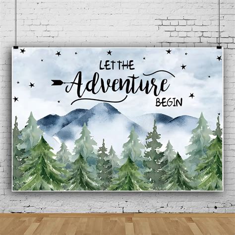 Baocicco 10x6 5ft Adventure Awaits Baby Shower Backdrop Let The