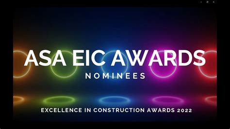 Asa 2022 Excellence In Construction Award Nominees Youtube