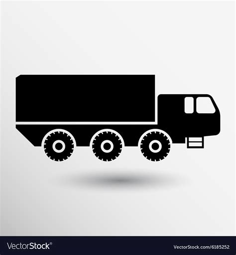 Military Truck Icon Button Logo Symbol Concept Vector Image