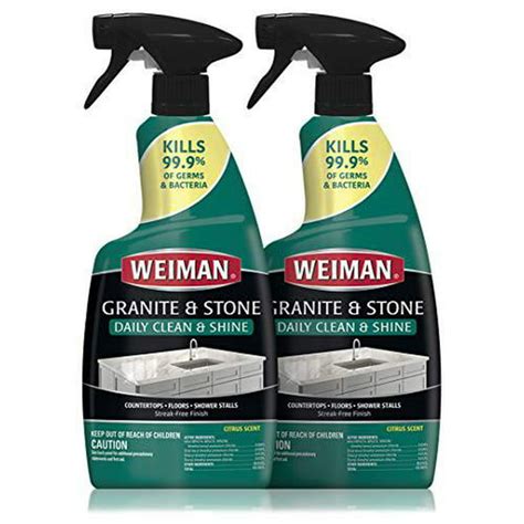 Weiman Disinfectant Granite Daily Clean And Shine 2 Pack Safely Clean Disinfect And Shine