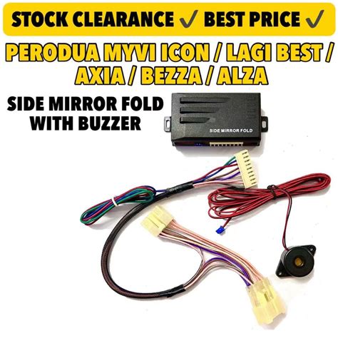 Perodua Myvi Icon Lagi Best Axia Bezza Alza Side Mirror Fold Module