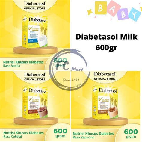 Jual DIABETASOL Susu Diabetes Coklat Vanilla Cappucino 600gr Shopee