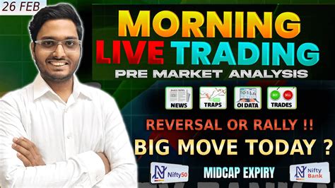 26 February Live Trading Live Intraday Trading Today Bank Nifty